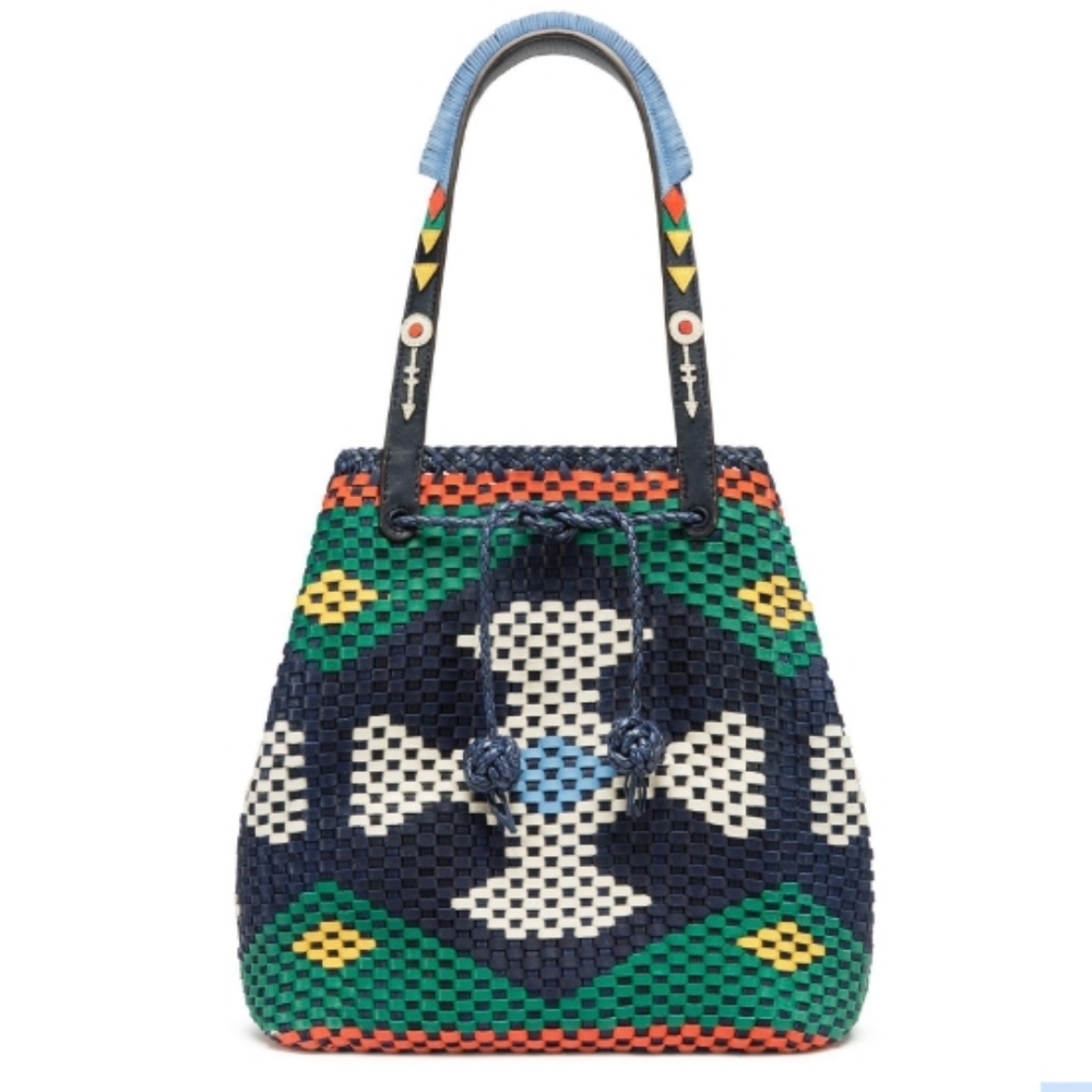 Tory Burch woven colorful bag
